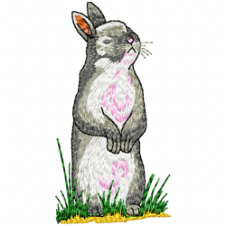 Rabbits Embroidery Design 11